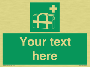 Custom sign safe condition Medical grab bag